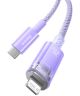 Baseus Explorer USB-C naar Apple Lightning Kabel PD 20W Paars 1 Meter