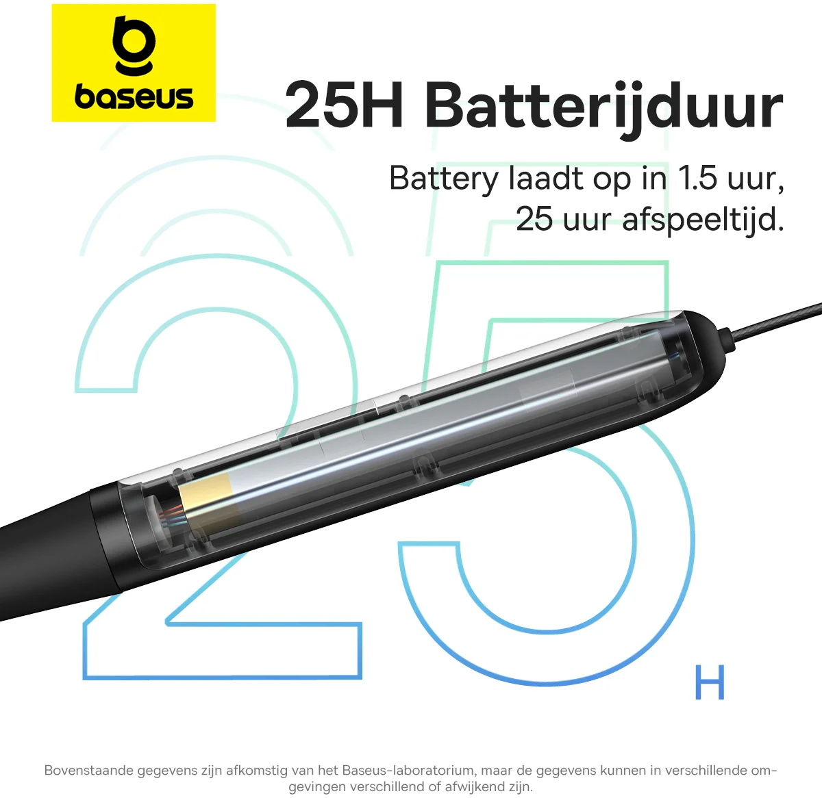 Baseus Bowie P1x Bluetooth Oordopjes met Nekband Zwart afbeelding 4