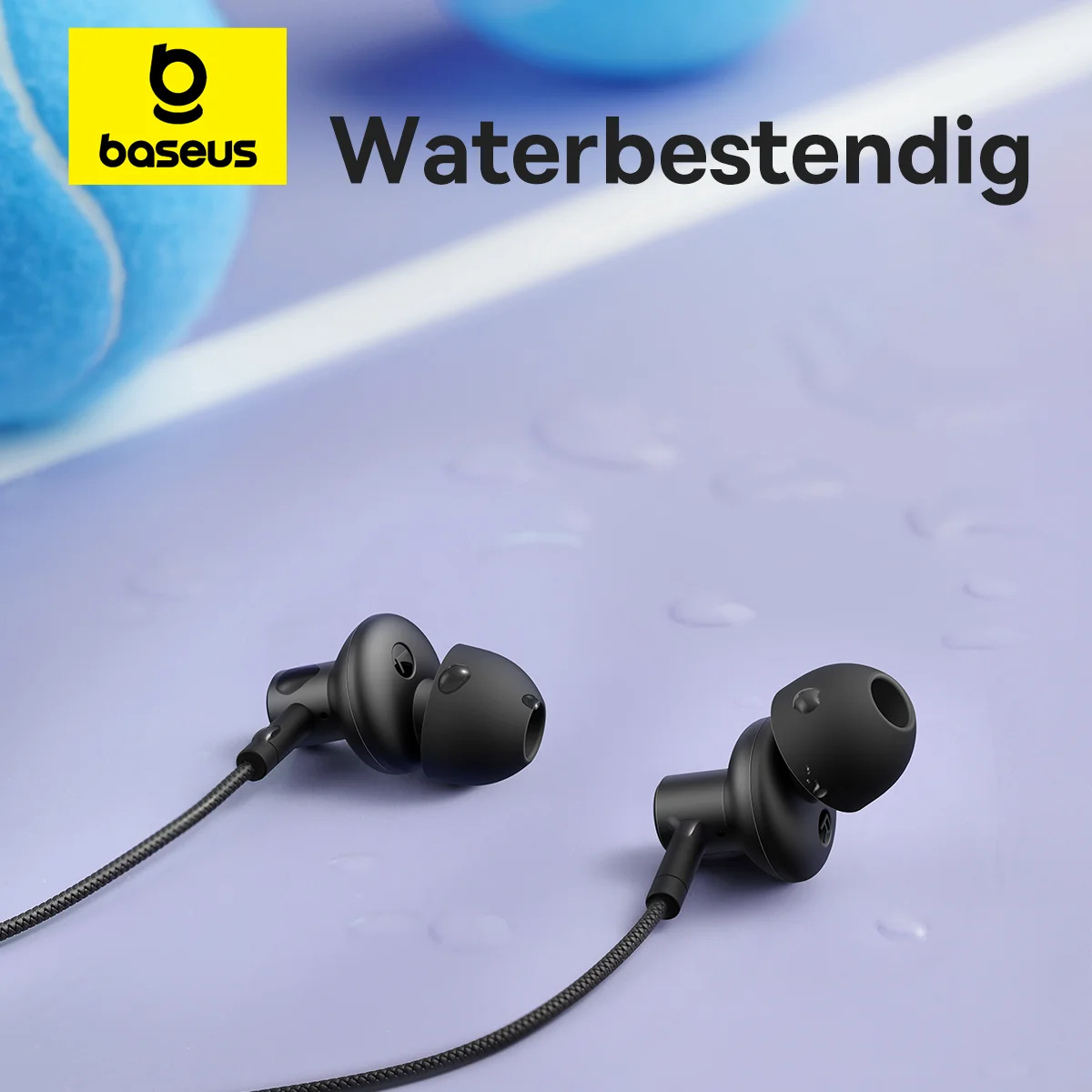 Baseus Bowie P1x Bluetooth Oordopjes met Nekband Zwart afbeelding 7