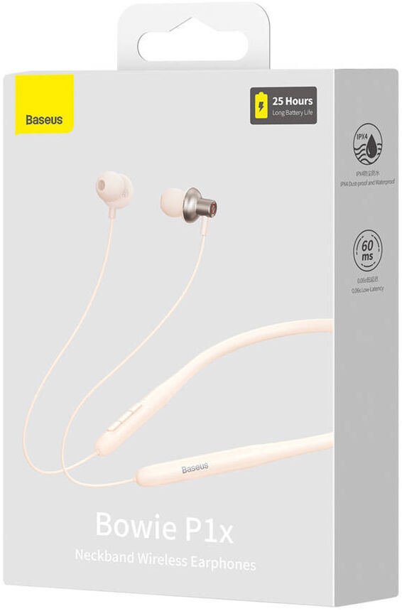 Baseus Bowie P1x Bluetooth Oordopjes met Nekband Beige afbeelding 13