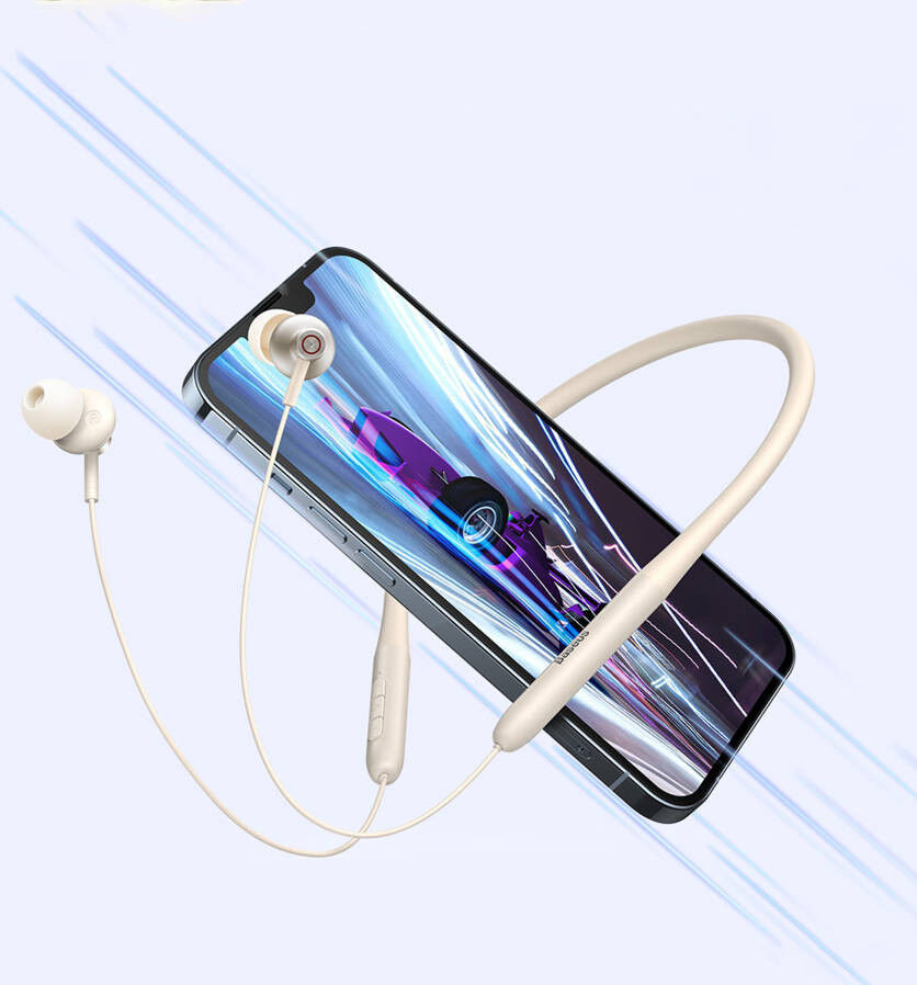 Baseus Bowie P1x Bluetooth Oordopjes met Nekband Beige afbeelding 16
