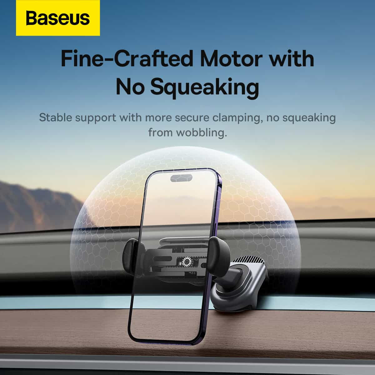 Baseus T-Space Solar Elektrische Telefoon Houder Auto Tesla Model Y/3 afbeelding 6