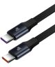 Baseus 33W Fast Charge Autolader met Uitrekbare USB-C Kabel Zwart