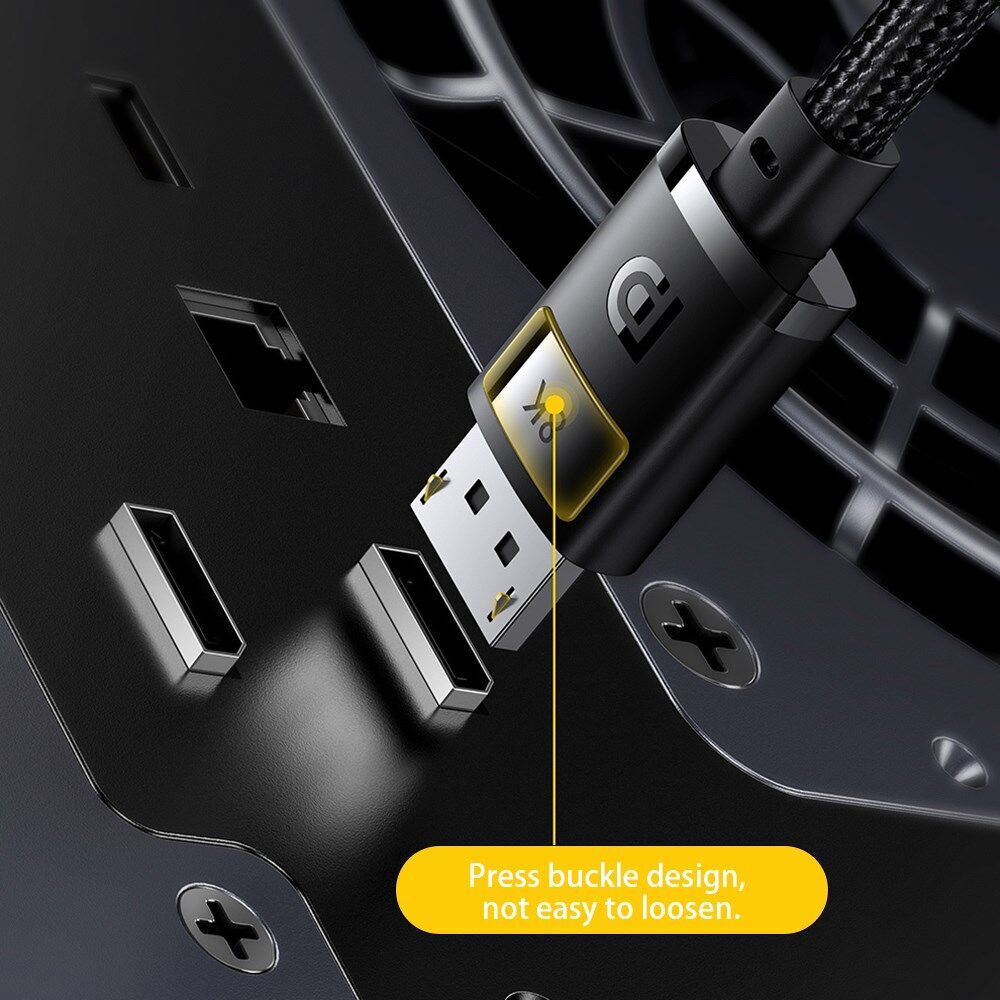 Baseus High Definition DisplayPort 1.4 Videokabel 8K 60Hz 1.5M Zwart afbeelding 5