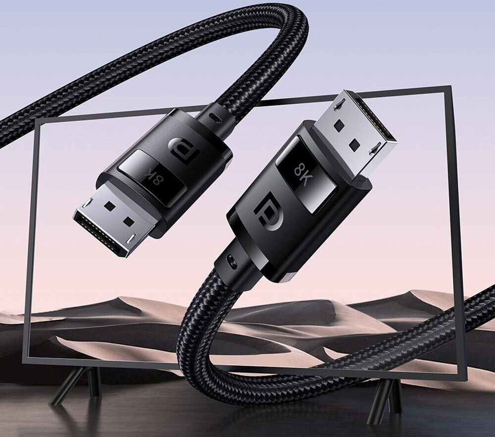 Baseus High Definition DisplayPort 1.4 Videokabel 8K 60Hz 1.5M Zwart afbeelding 7