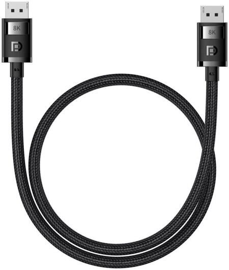 Baseus High Definition DisplayPort 1.4 Videokabel 8K 60Hz 1.5M Zwart afbeelding 1