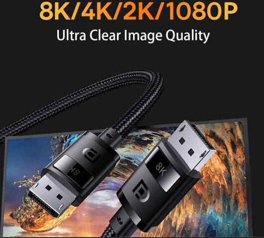 Baseus High Definition DisplayPort 1.4 Videokabel 8K 60Hz 1.5M Zwart afbeelding 3