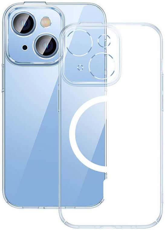 Baseus iPhone 14 Hoesje MagSafe + Screenprotector Transparant afbeelding 1