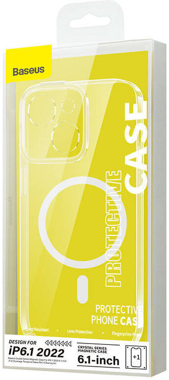 Baseus iPhone 14 Hoesje MagSafe + Screenprotector Transparant afbeelding 7