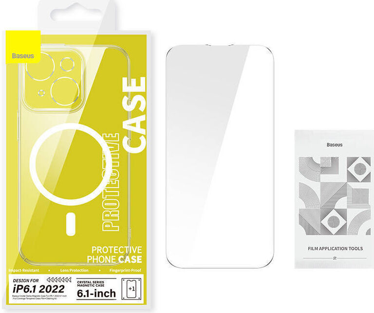 Baseus iPhone 14 Hoesje MagSafe + Screenprotector Transparant afbeelding 8
