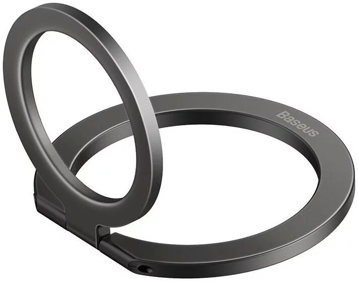 Baseus Halo Series Vouwbare Metalen Ring Standaard voor Vinger Grijs afbeelding 1