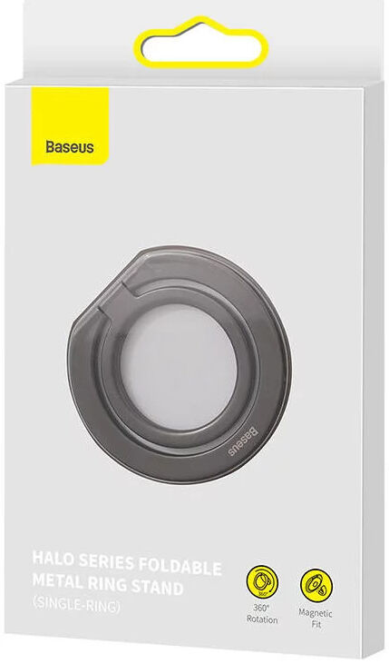 Baseus Halo Series Vouwbare Metalen Ring Standaard voor Vinger Grijs afbeelding 9
