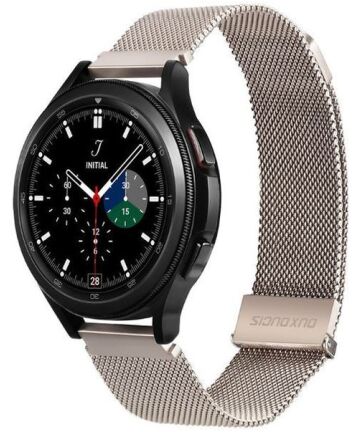 Dux Ducis Milanese Staal - Universeel Smartwatch Bandje 20MM - Grijs Bandjes
