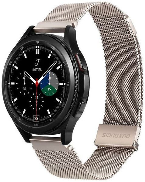 Dux Ducis Milanese Staal - Universeel Smartwatch Bandje 20MM - Grijs afbeelding 1