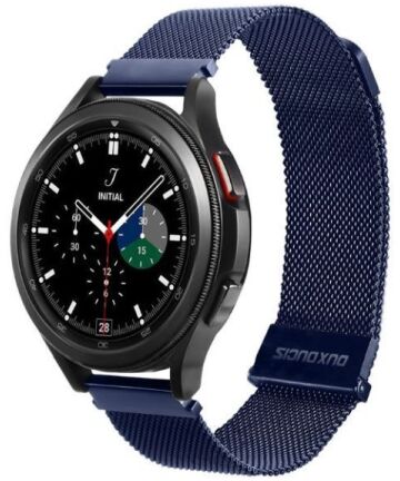 Dux Ducis - Milanese Staal Universeel Smartwatch Bandje 22MM - Blauw Bandjes