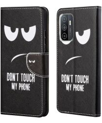 Samsung Galaxy A53 Hoesje Portemonnee Book Case Don't Touch Print