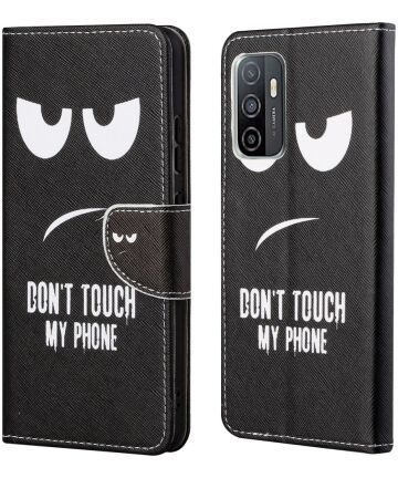 Samsung Galaxy A53 Hoesje Portemonnee Book Case Don't Touch Print Hoesjes