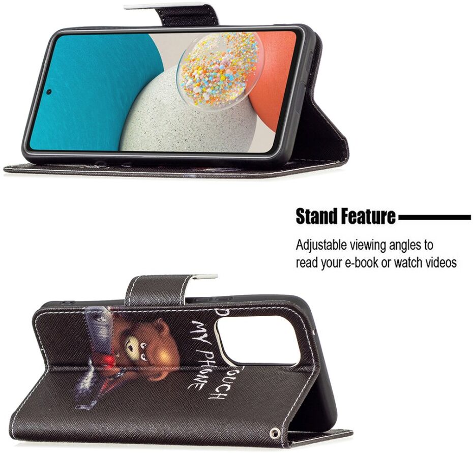 Samsung Galaxy A53 Hoesje Portemonnee Book Case Beer Print afbeelding 4