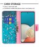 Samsung Galaxy A53 Hoesje Portemonnee Book Case Bloesem Print