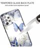 Samsung Galaxy A53 Hoesje Tempered Glass Back Cover Vlinder Print