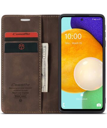 CaseMe 013 Samsung Galaxy A53 Hoesje Book Case met Pasjeshouder Coffee Hoesjes