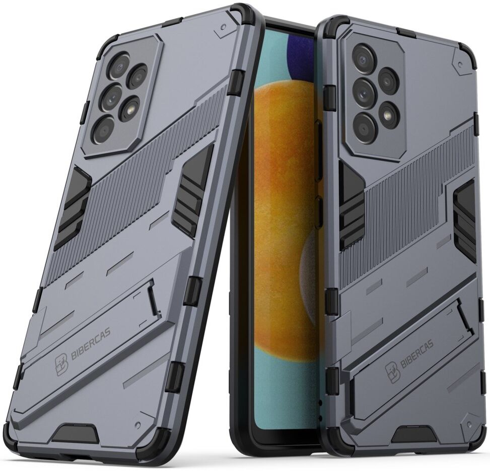Samsung Galaxy A53 Hoesje Shockproof Kickstand Back Cover Grijs afbeelding 1