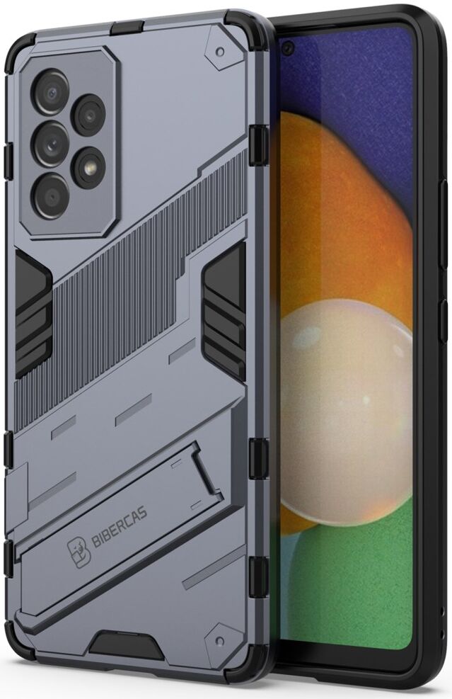 Samsung Galaxy A53 Hoesje Shockproof Kickstand Back Cover Grijs afbeelding 2