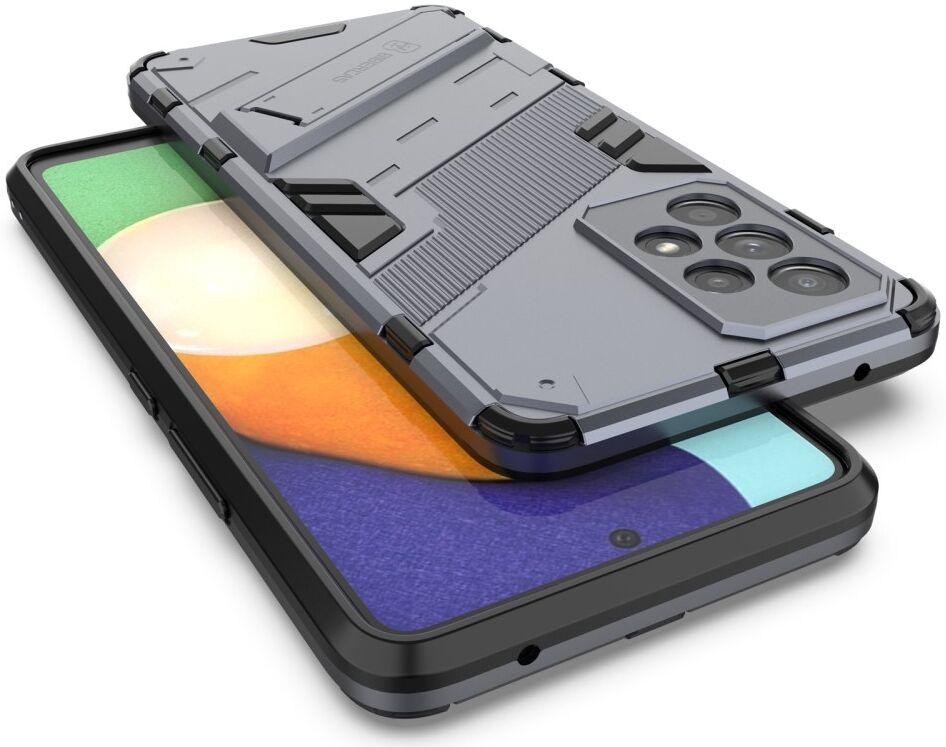 Samsung Galaxy A53 Hoesje Shockproof Kickstand Back Cover Grijs afbeelding 6