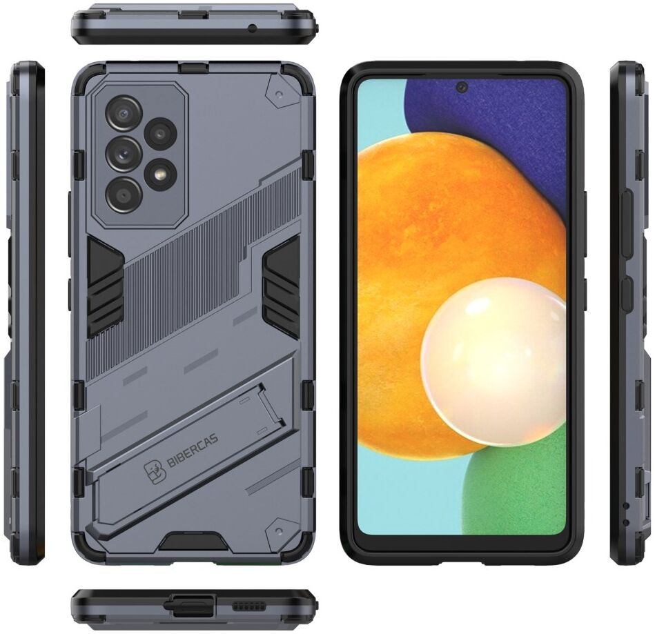 Samsung Galaxy A53 Hoesje Shockproof Kickstand Back Cover Grijs afbeelding 7