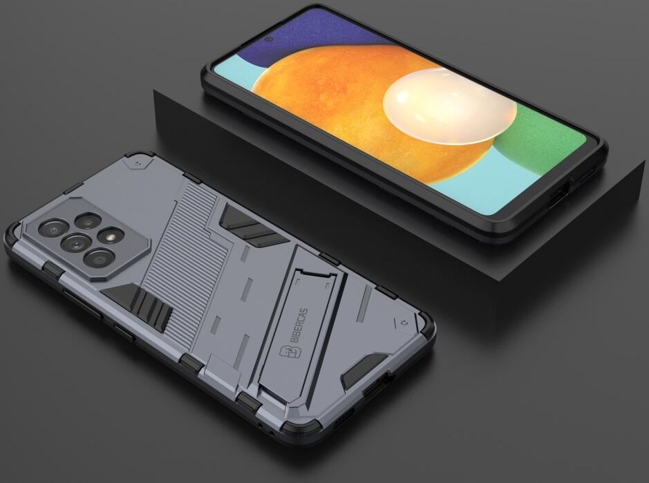 Samsung Galaxy A53 Hoesje Shockproof Kickstand Back Cover Grijs afbeelding 8