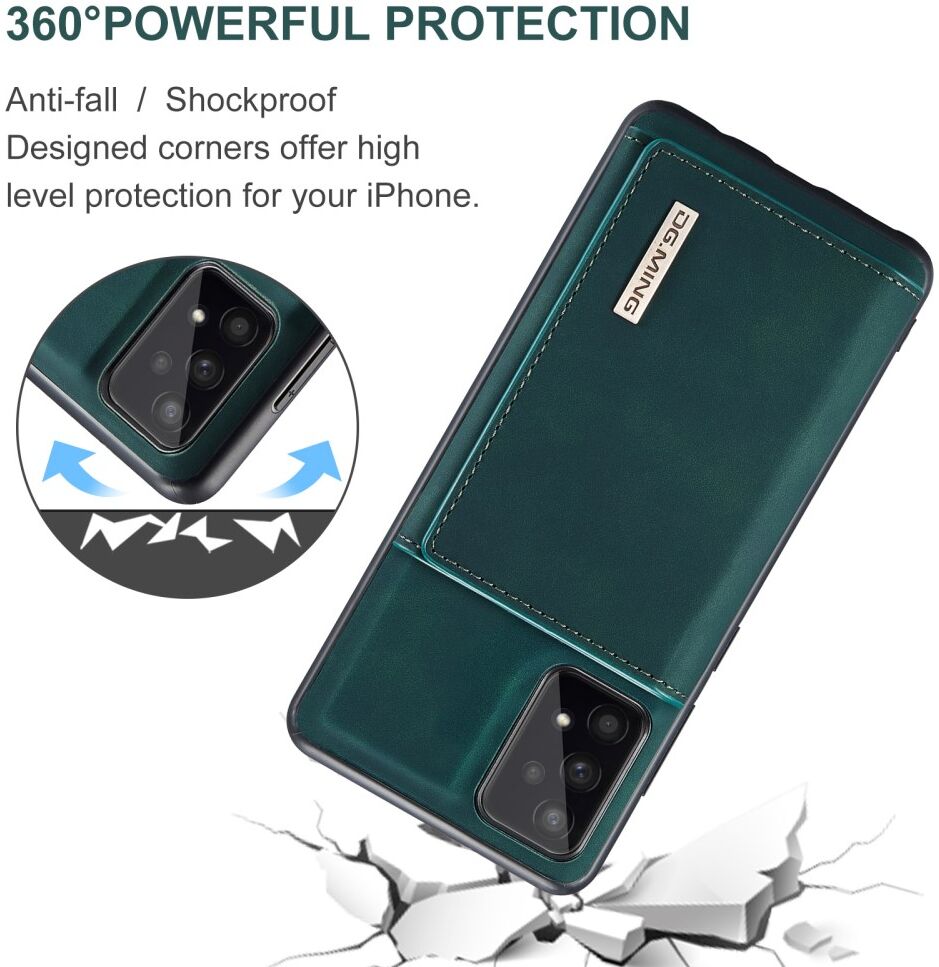 DG Ming Samsung Galaxy A53 Hoesje met Magnetische Kaarthouder Groen afbeelding 5