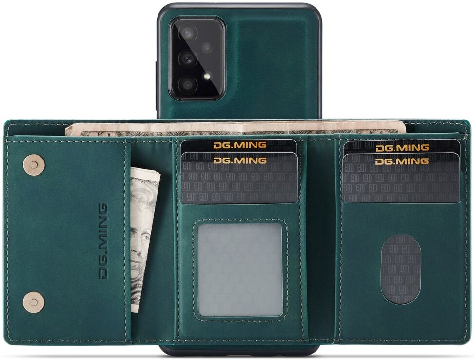 DG Ming Samsung Galaxy A53 Hoesje met Magnetische Kaarthouder Groen afbeelding 2