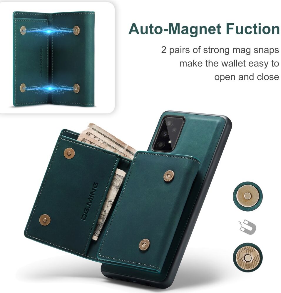 DG Ming Samsung Galaxy A53 Hoesje met Magnetische Kaarthouder Groen afbeelding 3