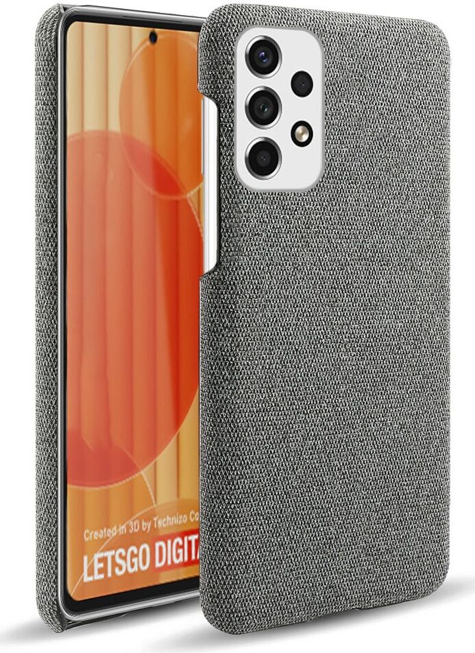 Samsung Galaxy A53 Hoesje met Stoffen Afwerking Back Cover Grijs afbeelding 1