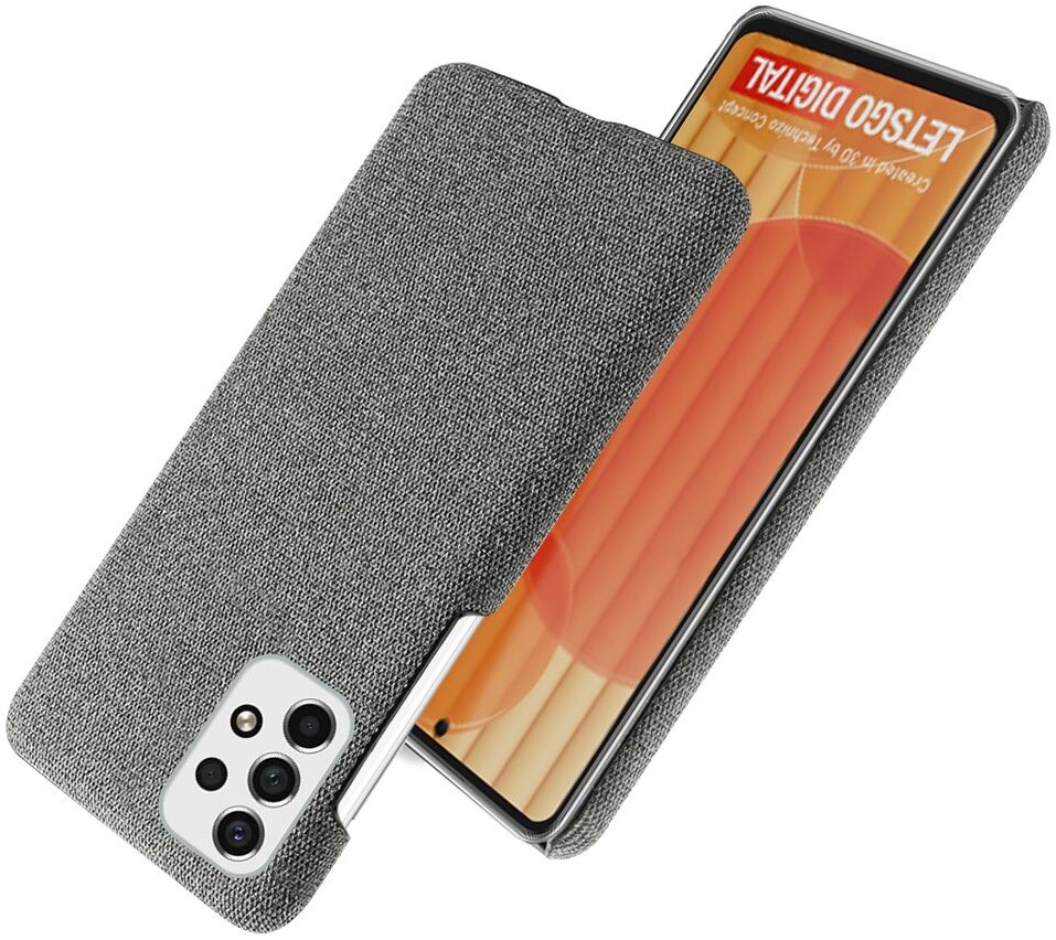 Samsung Galaxy A53 Hoesje met Stoffen Afwerking Back Cover Grijs afbeelding 2