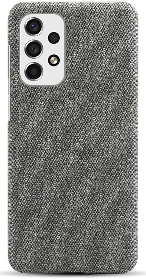 Samsung Galaxy A53 Hoesje met Stoffen Afwerking Back Cover Grijs afbeelding 3