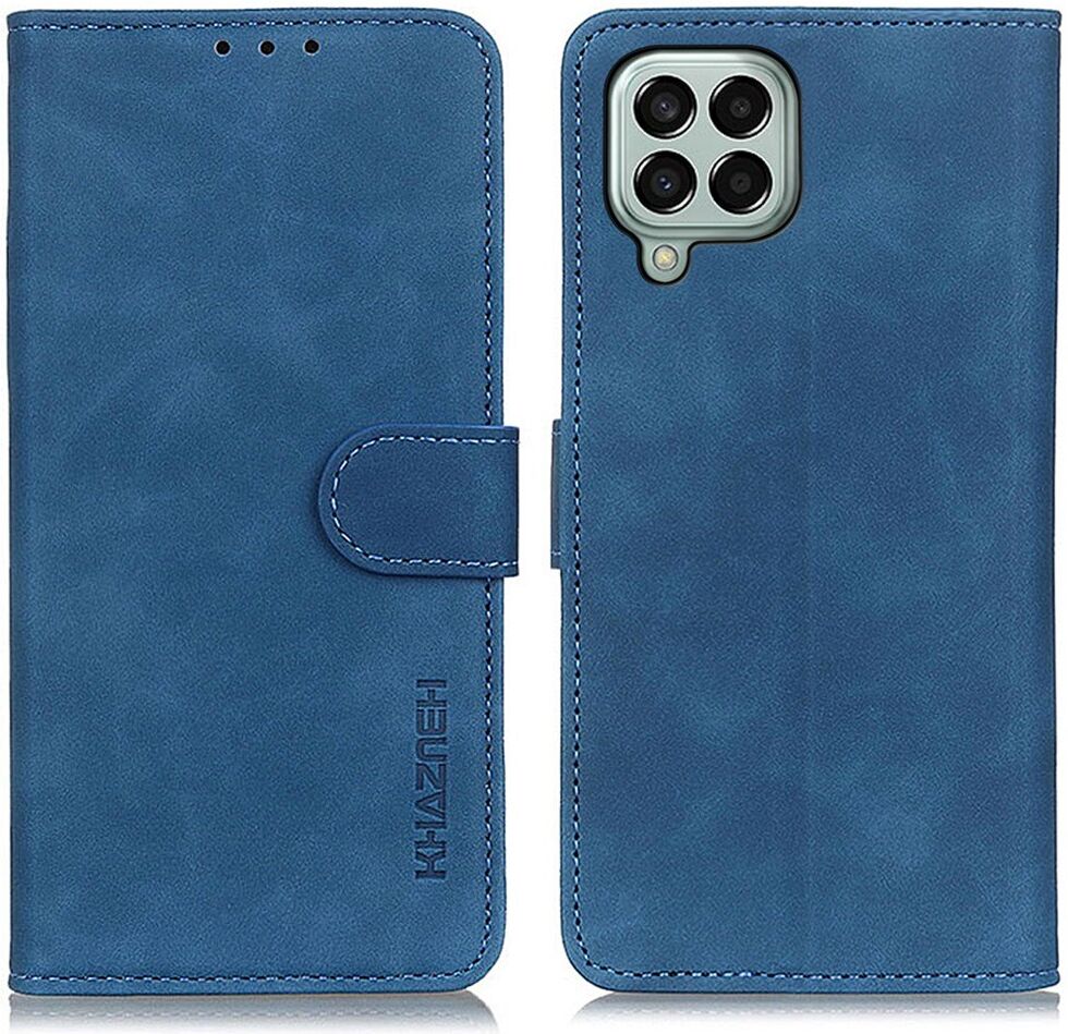 KHAZNEH Samsung Galaxy M33 Hoesje Retro Wallet Book Case Blauw afbeelding 2
