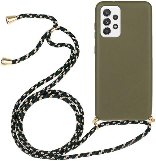 Samsung Galaxy A53 Hoesje Flexibel TPU met Koord Back Cover Groen afbeelding 1