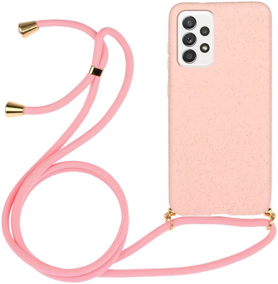 Samsung Galaxy A53 Hoesje Flexibel TPU met Koord Back Cover Roze afbeelding 1