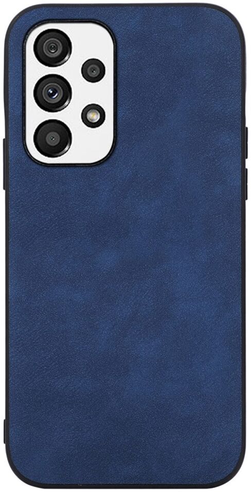 Samsung Galaxy A53 Hoesje met Kunstleer Coating Back Cover Blauw afbeelding 1