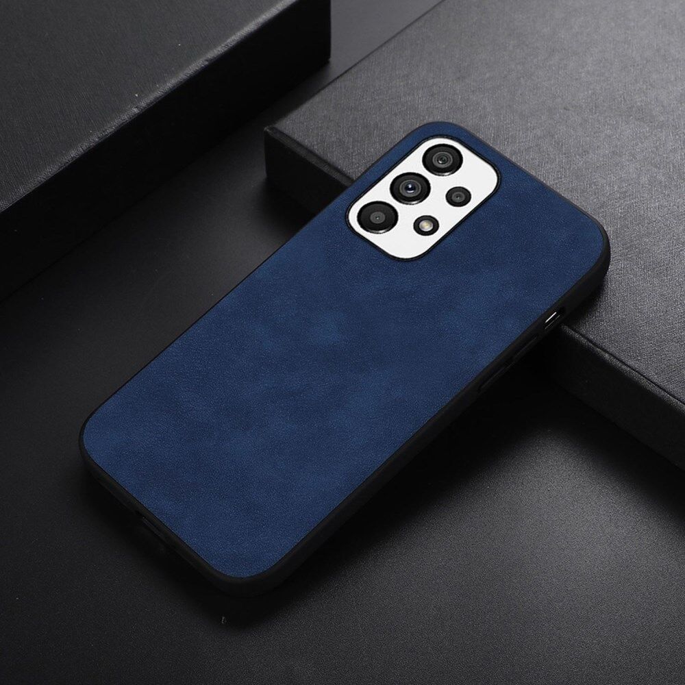 Samsung Galaxy A53 Hoesje met Kunstleer Coating Back Cover Blauw afbeelding 2