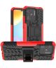 Xiaomi Redmi 10C Hoesje Shockproof Kickstand Back Cover Rood