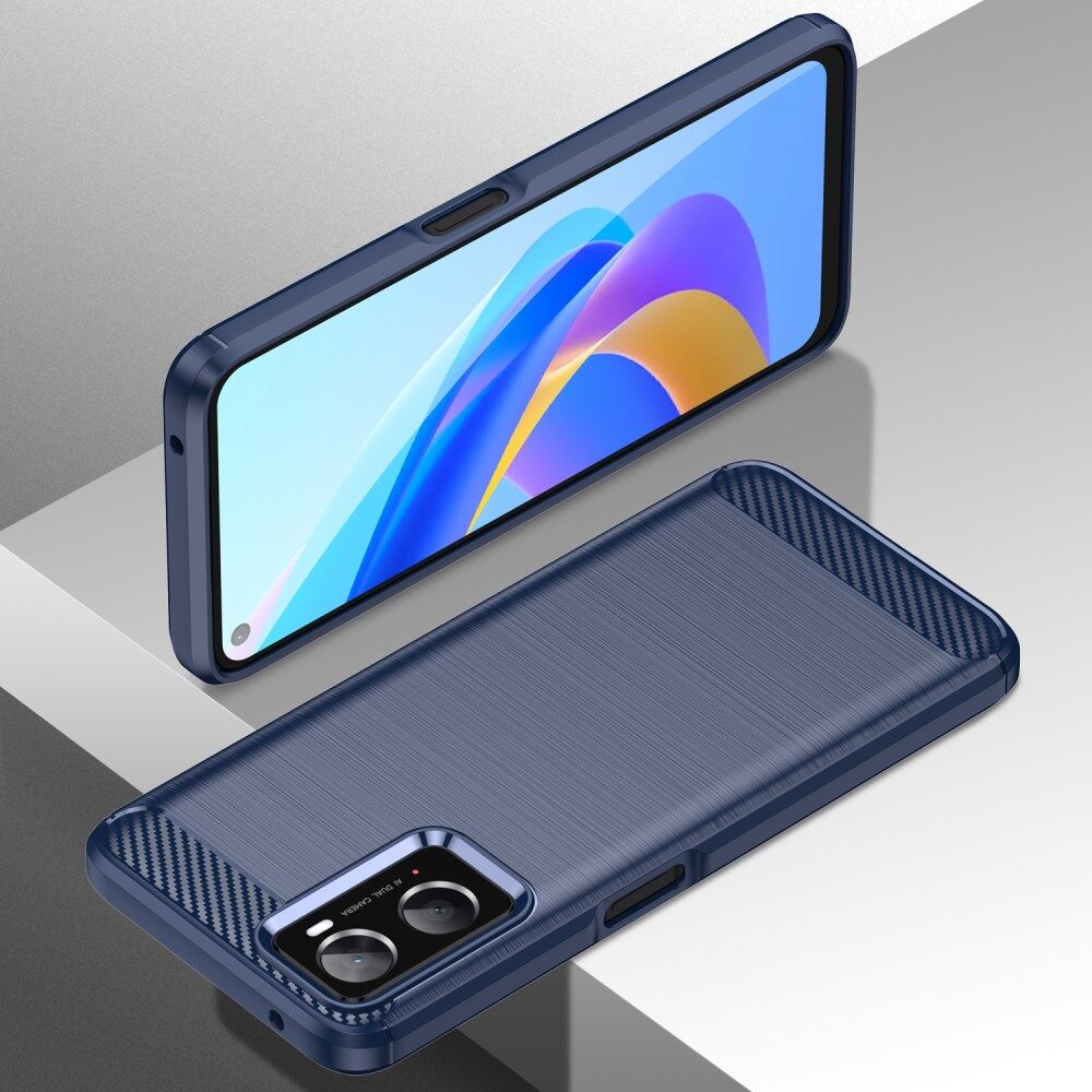 Realme 9i/Oppo A76/A96 Hoesje Geborsteld TPU Flexibele Blauw afbeelding 8