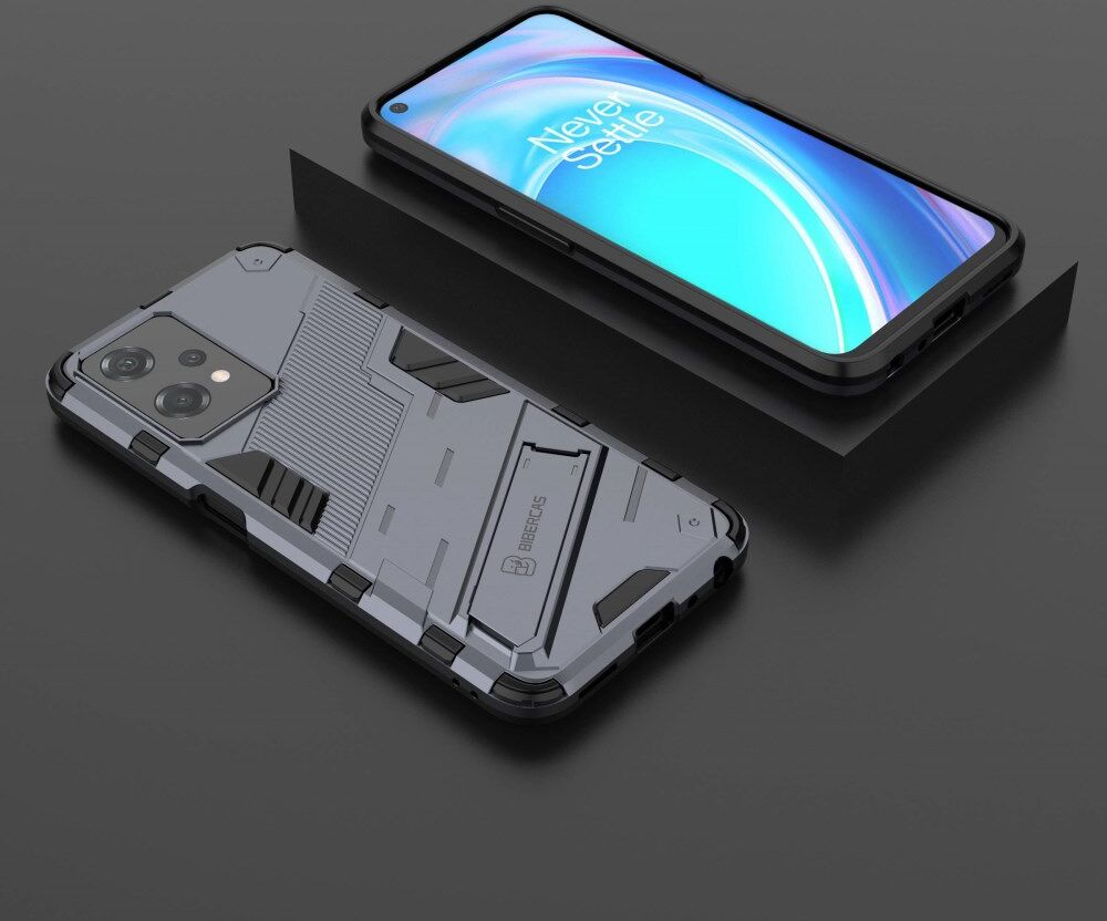 OnePlus Nord CE 2 Lite Hoesje Shockproof Kickstand Back Cover Blauw afbeelding 5