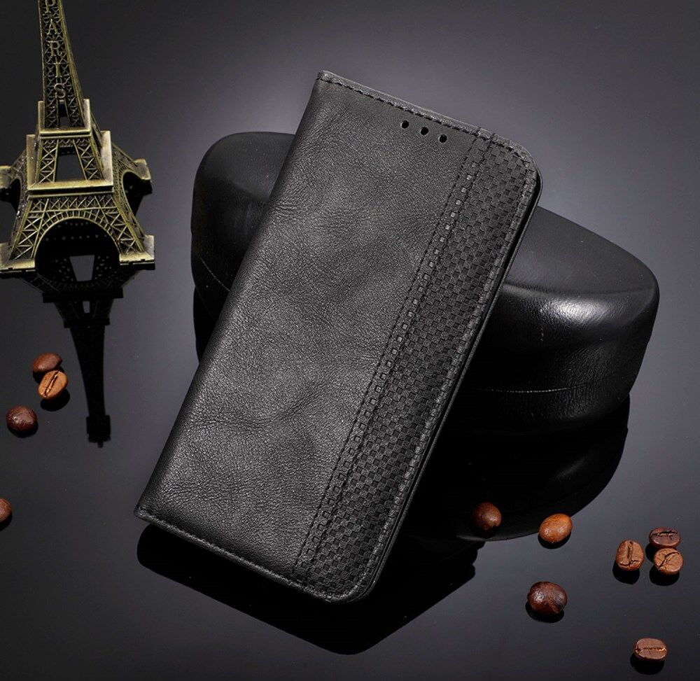 HTC Desire 22 Pro Vintage Portemonnee Hoesje Zwart afbeelding 5