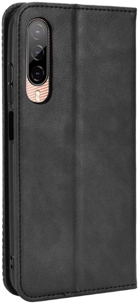 HTC Desire 22 Pro Vintage Portemonnee Hoesje Zwart afbeelding 8