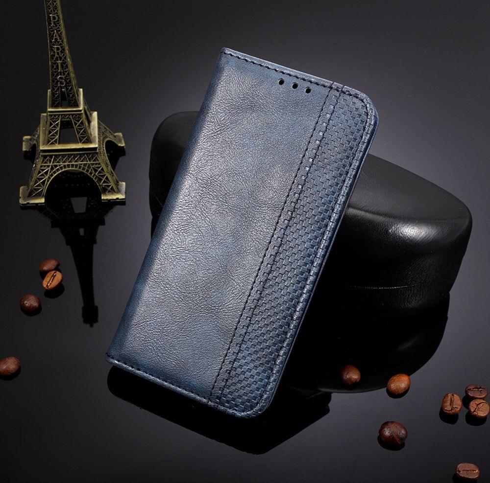 HTC Desire 22 Pro Vintage Portemonnee Hoesje Blauw afbeelding 5
