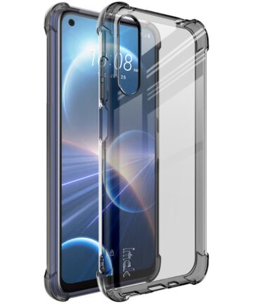 Imak HTC Desire 22 Pro Hoesje Schokbestendig TPU Transparant Zwart Hoesjes