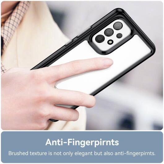 Samsung Galaxy A53 Hoesje Acryl Back Cover Zwart afbeelding 5
