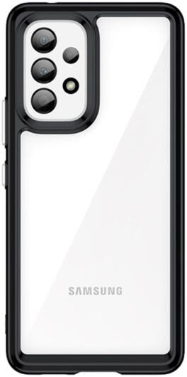 Samsung Galaxy A53 Hoesje Acryl Back Cover Zwart afbeelding 8